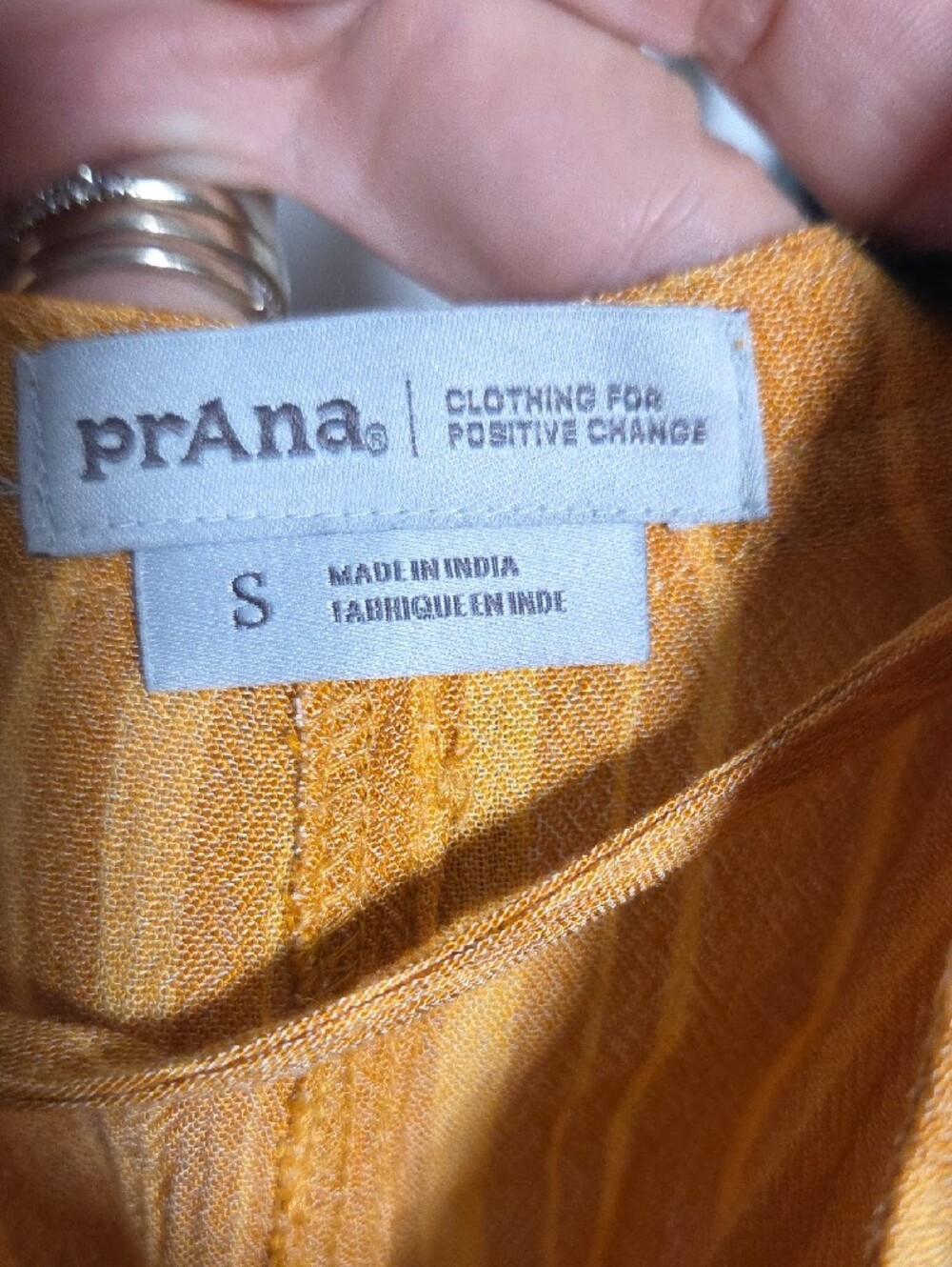 Prana Mustard Yellow Striped Maxi Dress - Picture 3 of 7